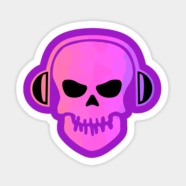 Pink Skull DJ Sticker by SartorisArt1